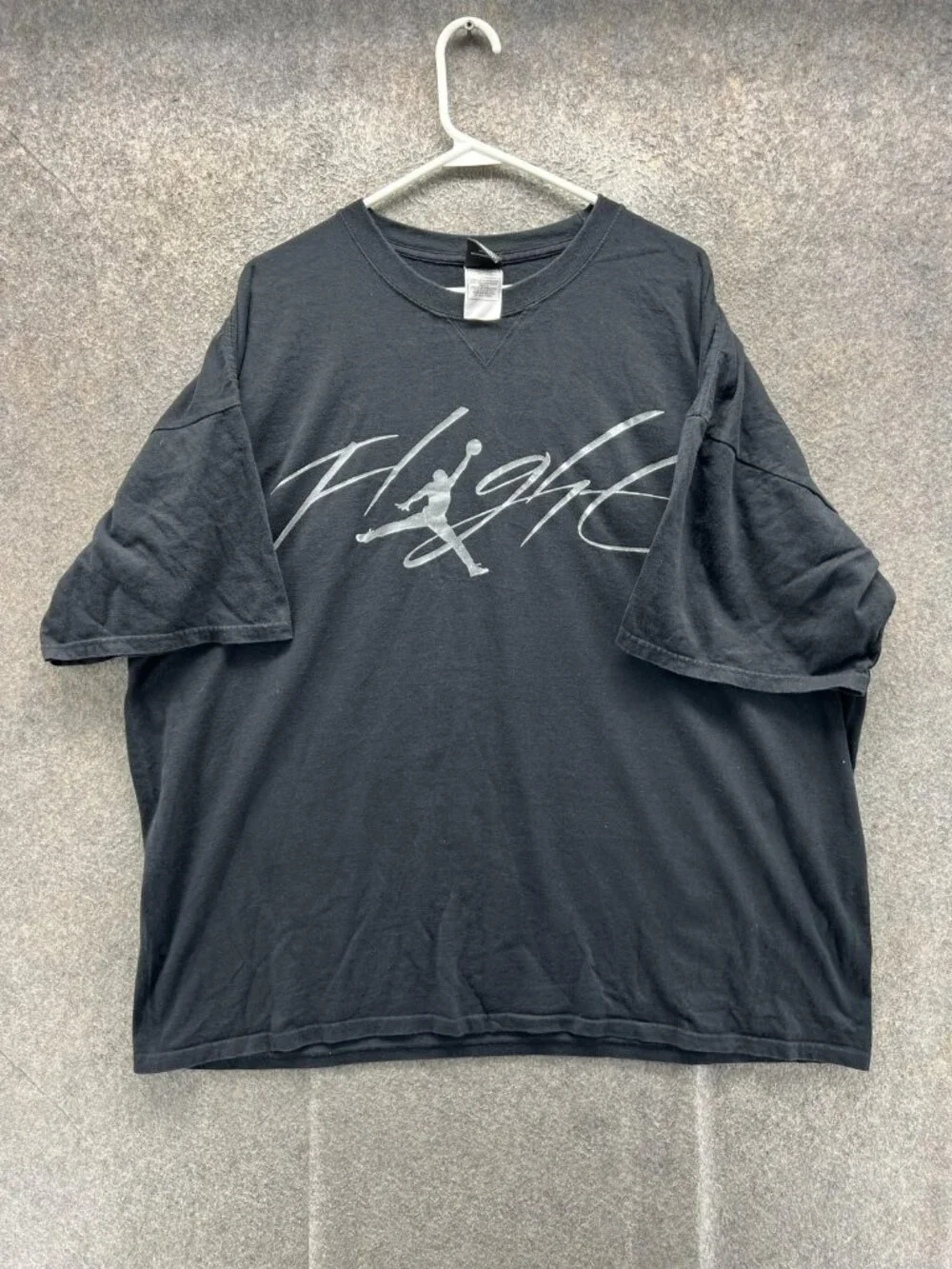 Jordan Shirt Mens 2XL Black Flight Jumpman Graphic Tee Basketball Logo Y2K